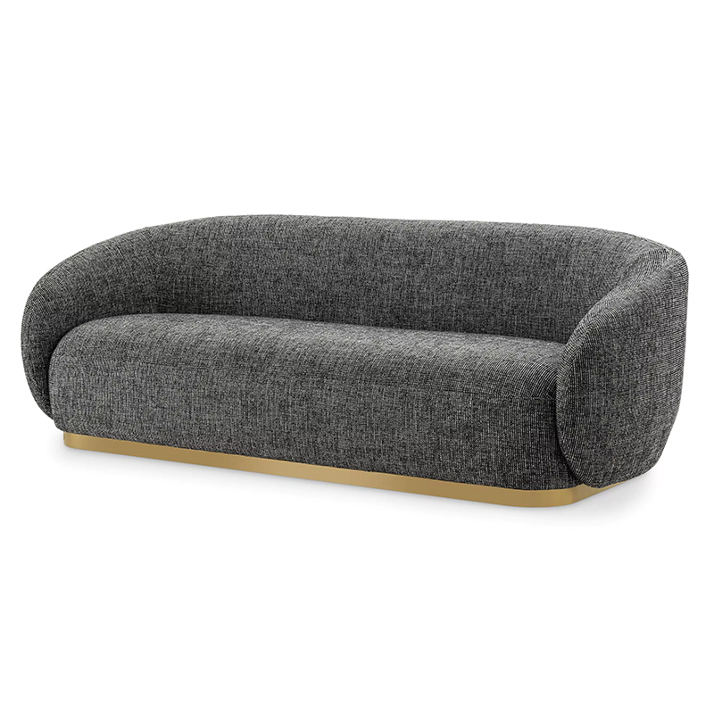 Диван Eichholtz Sofa Brice Rocat Black Черный Серый Латунь в Перми | Loft Concept 