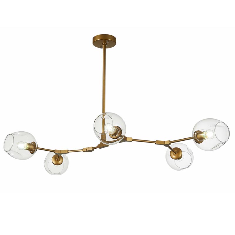 Люстра Branching Bubble Chandelier 5 gold Золотой в Перми | Loft Concept 