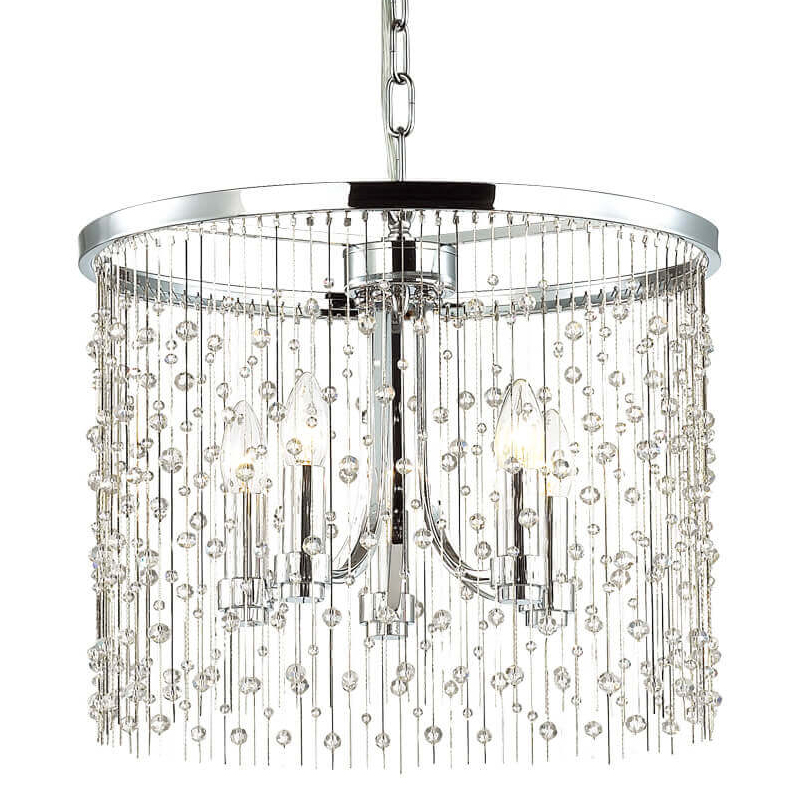 Люстра Hailstorm Rain Chandelier chrome Прозрачный (Transparent) Хром в Перми | Loft Concept 