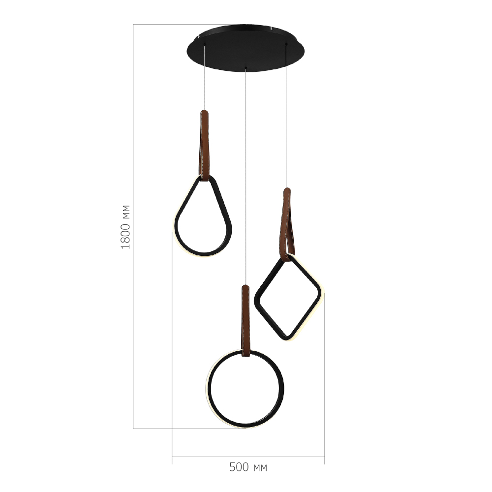 Подвесной светильник с геометрическими источниками света Geometric Architecture of Light в Перми
