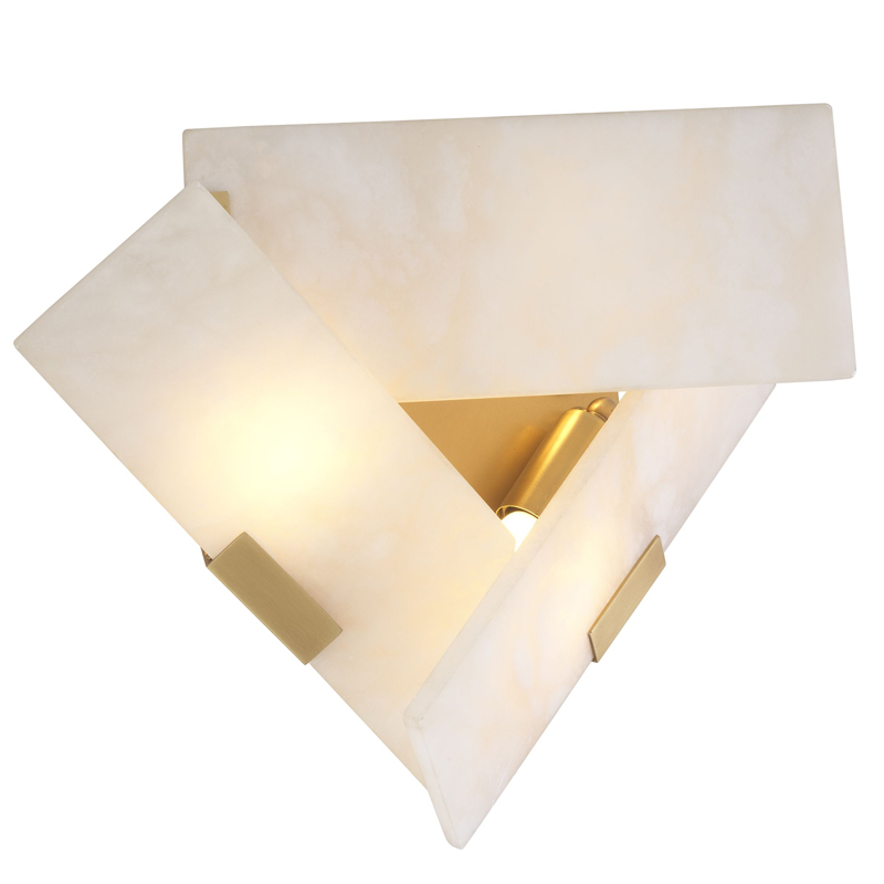 Бра Eichholtz Wall Lamp Bella Bianco Латунь Белый в Перми | Loft Concept 