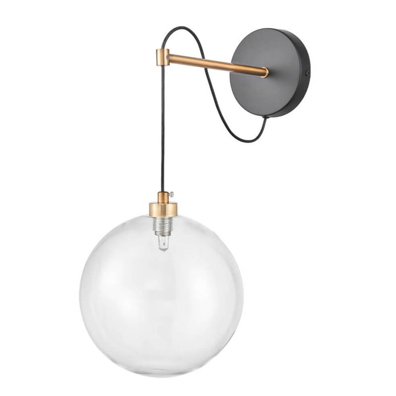 Бра Hanging Ball Sconce Золотой Прозрачный Черный в Перми | Loft Concept 