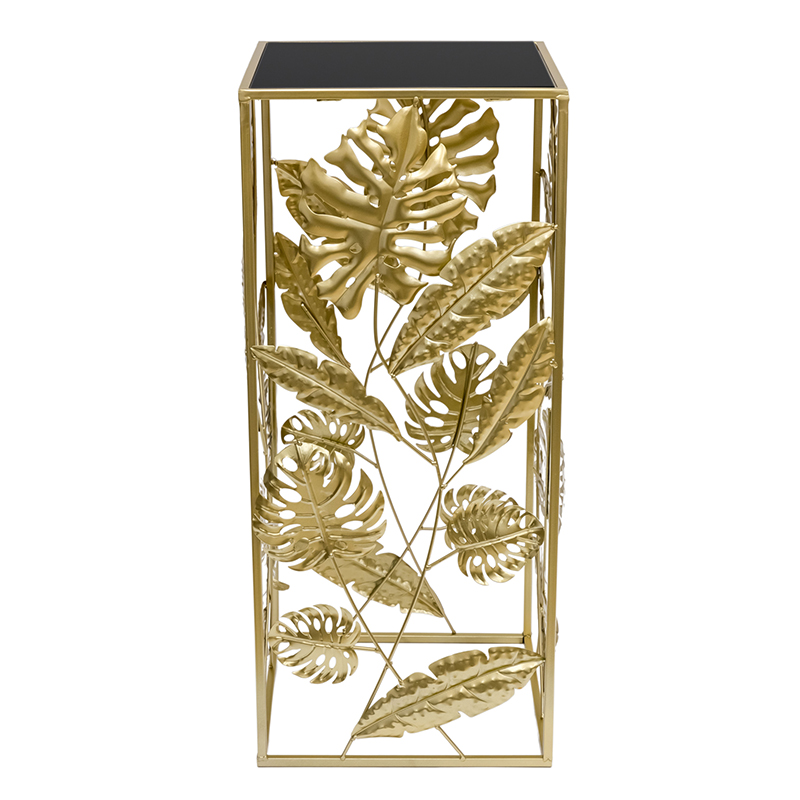 Подставка Tropical Gold Leaves Stand M Золотой Черный в Перми | Loft Concept 