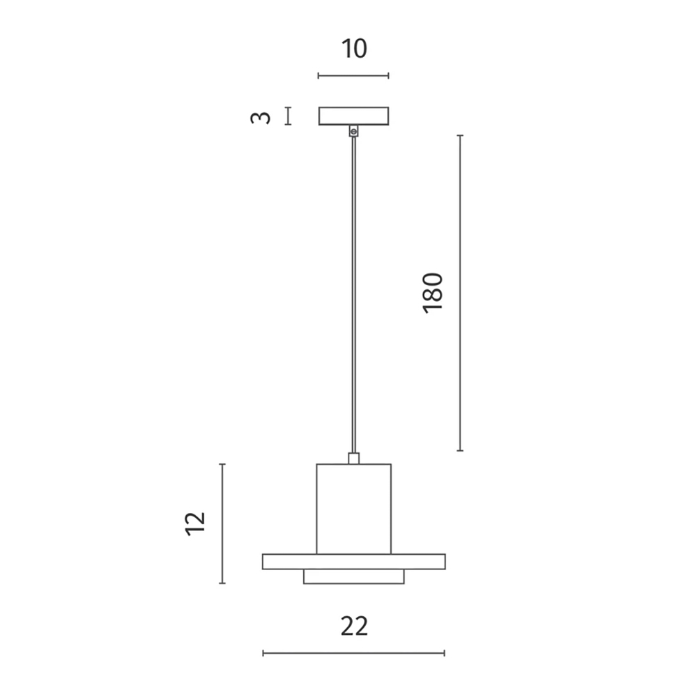 Подвесной светильник Douro Light черный бетон в Перми