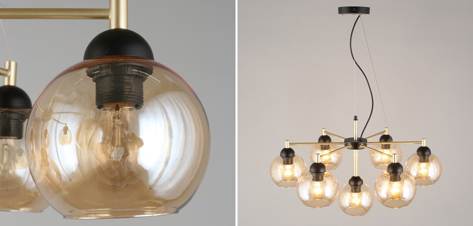 Люстра Smoky Sphere с Дымчатым стеклом Люстра Smoky Sphere с Дымчатым стеклом - Loft-Concept в Перми