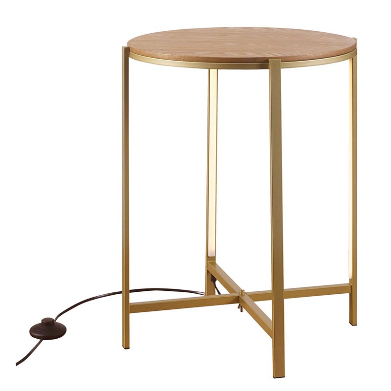 Приставной стол Kelin Side Table Bronze LED Бронза Древесина в Перми | Loft Concept 