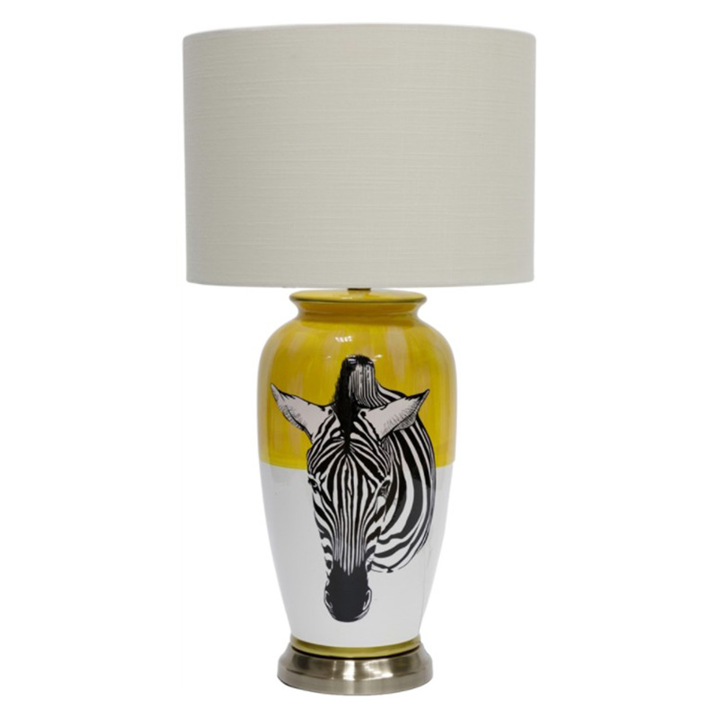 Настольная лампа Zebra head Table lamp Белый Желтый Черный в Перми | Loft Concept 