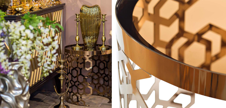 Стол Yen Geometry Table Pink Gold 50 Стол Yen Geometry Table Pink Gold 50 - Loft-Concept в Перми