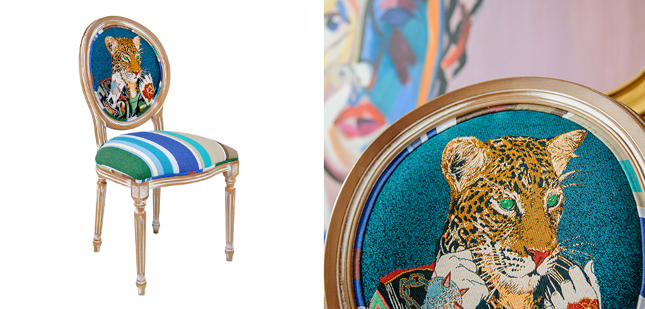 Стул Crazy Leopard Blue Стул Crazy Leopard Blue - Loft-Concept в Перми
