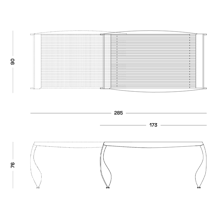 Дизайнерский раздвижной обеденный стол Poltronova Split Dining Table в Перми