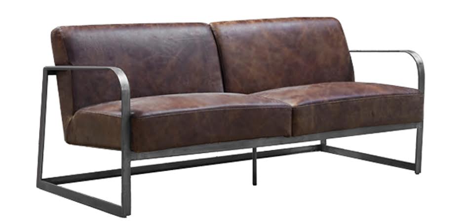 Диван INDIO METAL leather SOFA Диван INDIO METAL leather SOFA - Loft-Concept в Перми
