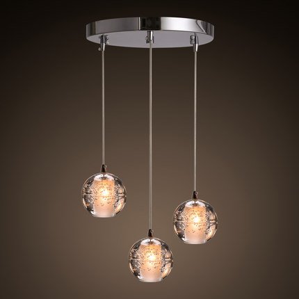 Люстра Bocci 14.3 Three Pendant Led Crystal Glass Ball 3 Прозрачный (Transparent) в Перми | Loft Concept 