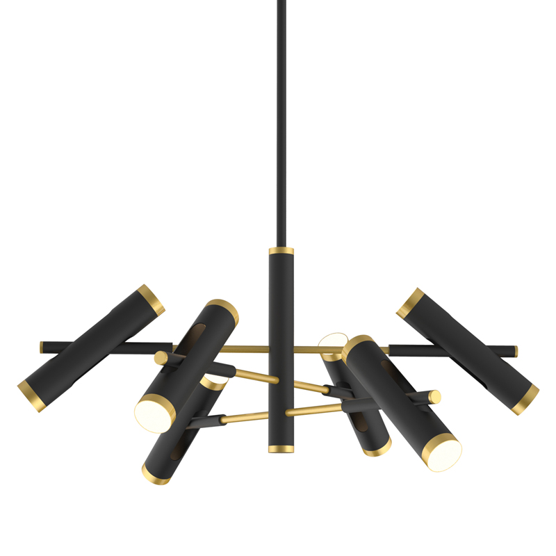 Люстра Rainer Chandelier black Черный Золотой в Перми | Loft Concept 