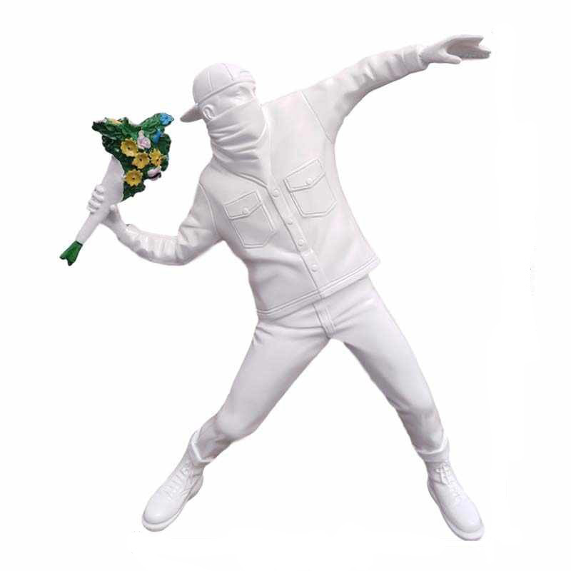 Статуэтка Banksy Flower Thrower White   Белый в Перми | Loft Concept 