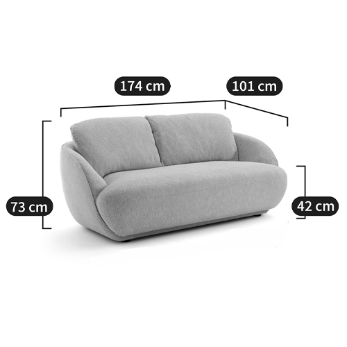 Диван с обивкой меланж Halle Melange Sofa в Перми