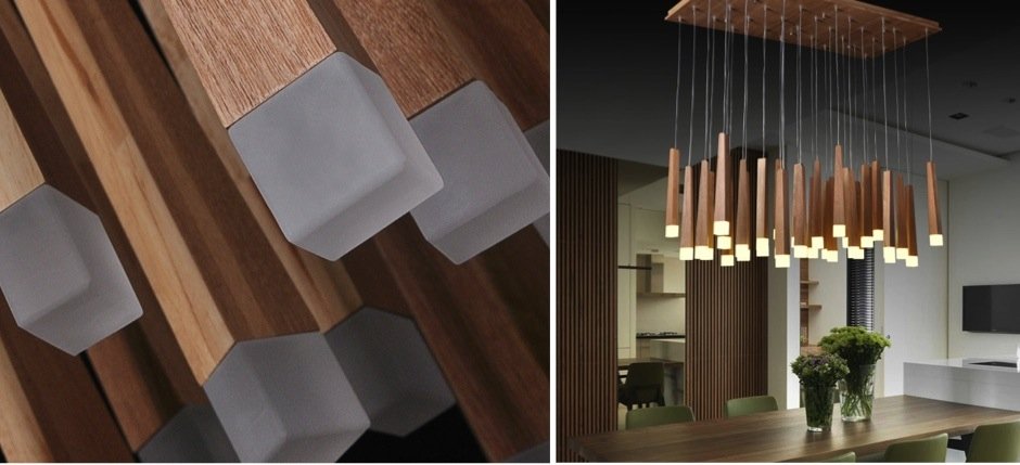 Люстра Wooden Glowworm Square Люстра Wooden Glowworm Square - Loft-Concept в Перми