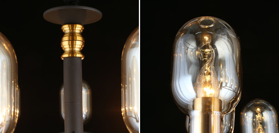 Люстра c овальными плафонами Champagne Glass Люстра c овальными плафонами Champagne Glass - Loft-Concept в Перми