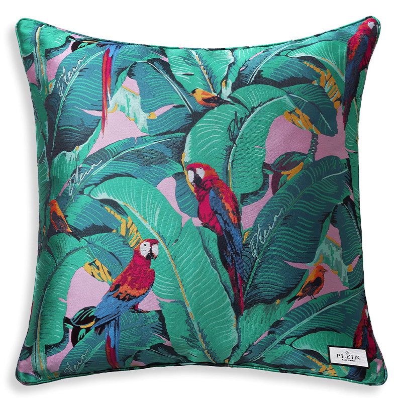 Подушка Philipp Plein Cushion Parrot 70 x 70 Мульти в Перми | Loft Concept 