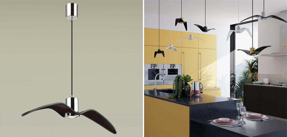 Подвесной светильник Seagull Average Chrome черный Подвесной светильник Seagull Average Chrome черный - Loft-Concept в Перми