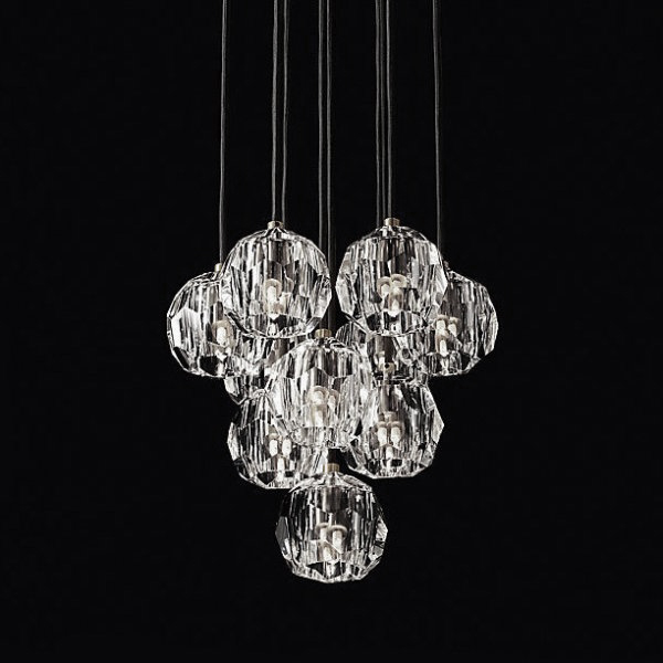 Люстра Boule De Cristal Round Cluster Chandelier 10 Chrome Хром в Перми | Loft Concept 