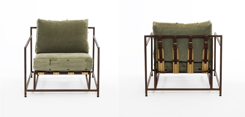 Кресло Inheritance Armchair Olive Military Fabric Кресло Inheritance Armchair Olive Military Fabric - Loft-Concept в Перми