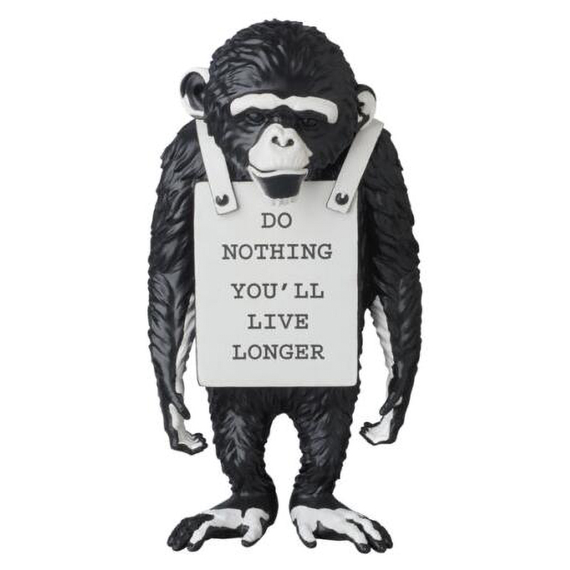 Статуэтка Banksy Lying Monkey Black and White Черно-белый в Перми | Loft Concept 