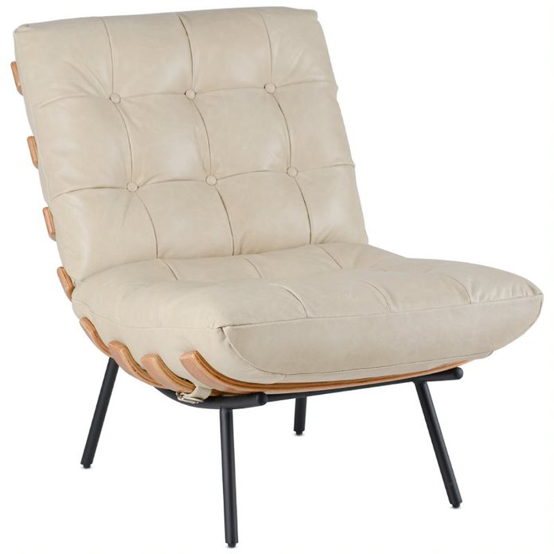 Кресло Philbert Chair beige leather Бежевый в Перми | Loft Concept 