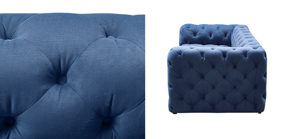 Диван Soho tufted blue velor Диван Soho tufted blue velor - Loft-Concept в Перми