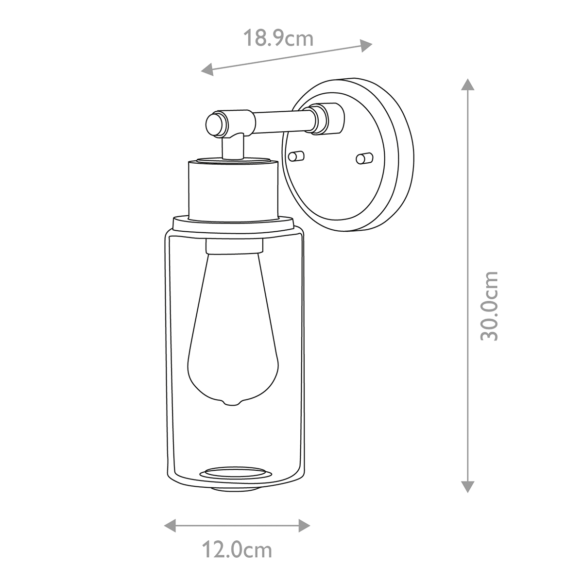 Бра с цилиндрическим прозрачным плафоном из стекла с пузырьками Elstead Lighting в Перми