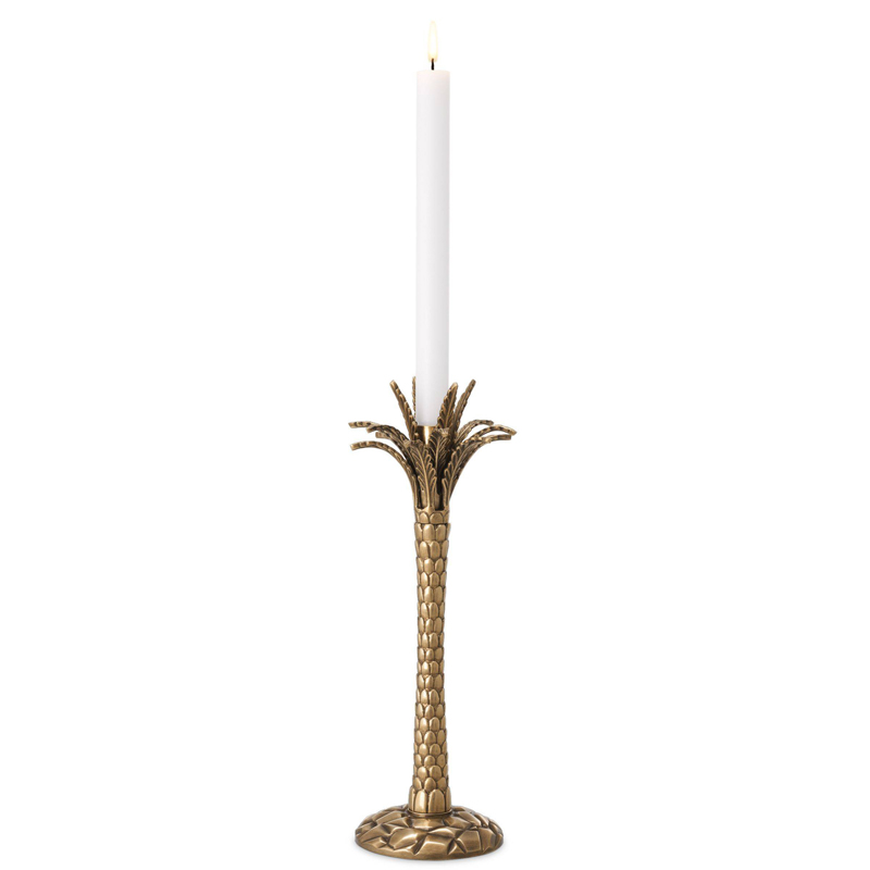 Подсвечник Eichholtz Candle Holder Palm Desert Винтажная латунь в Перми | Loft Concept 