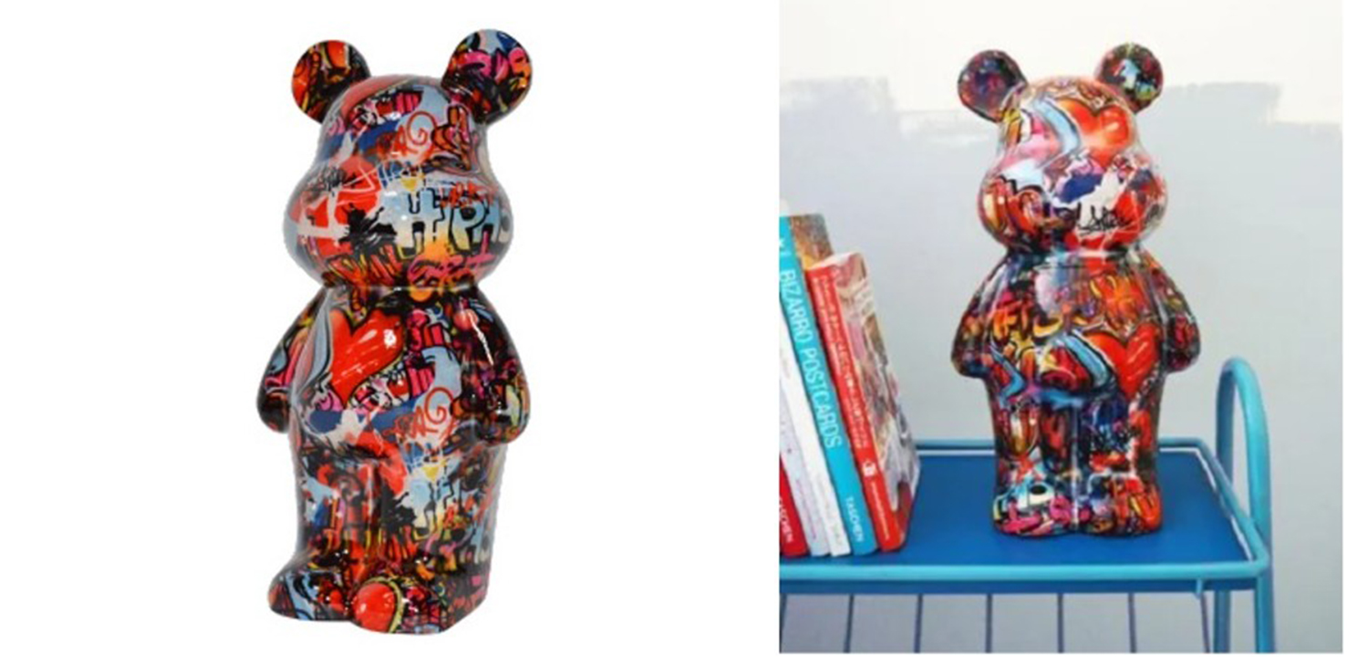 Статуэтка Graffiti Bear red - фото