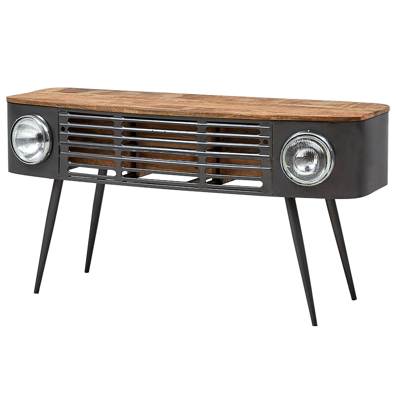 Консоль Loft Car Console Table Древесина Графит в Перми | Loft Concept 