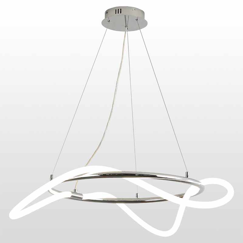 Люстра Luke Lampco Tracer Chandelier Chrome 60 Белый Хром в Перми | Loft Concept 