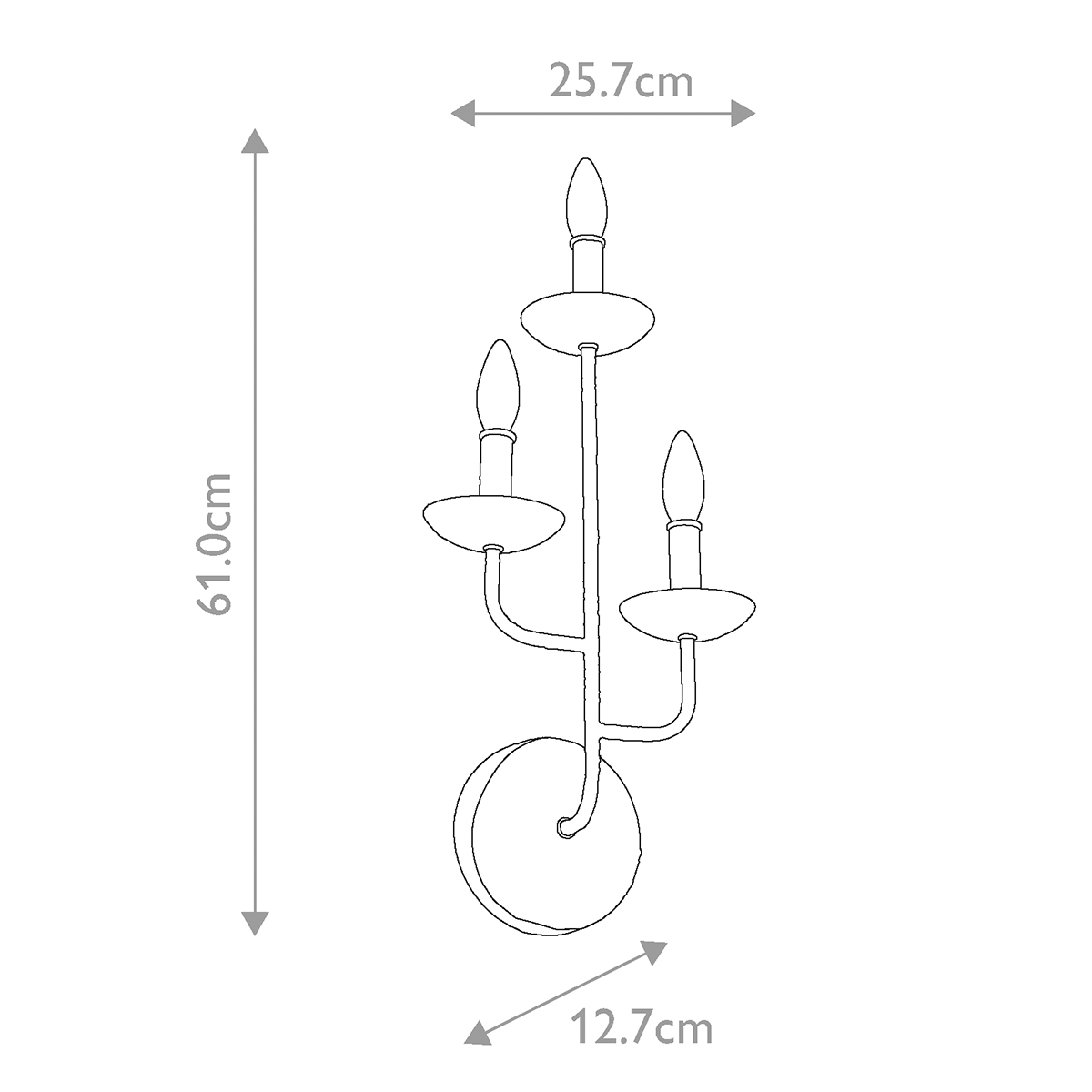 Бра с 3-мя лампами в форме свеч и фактурным покрытием Feiss в Перми