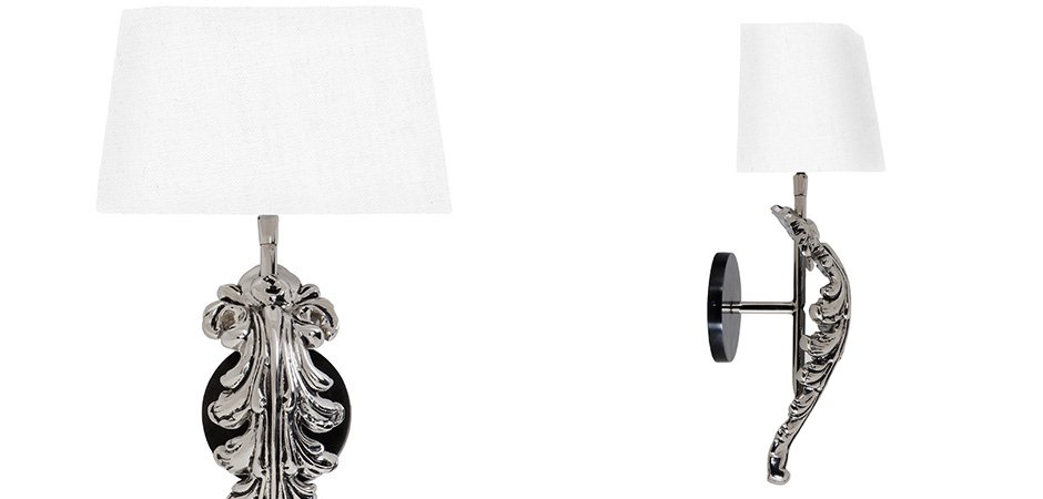 Бра Eichholtz Wall Lamp Beau Site Nickel+White Бра Eichholtz Wall Lamp Beau Site Nickel+White - Loft-Concept в Перми