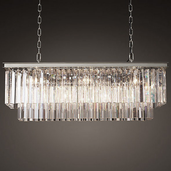 Люстра RH 1920S ODEON CLEAR GLASS FRINGE nickel Хром в Перми | Loft Concept 