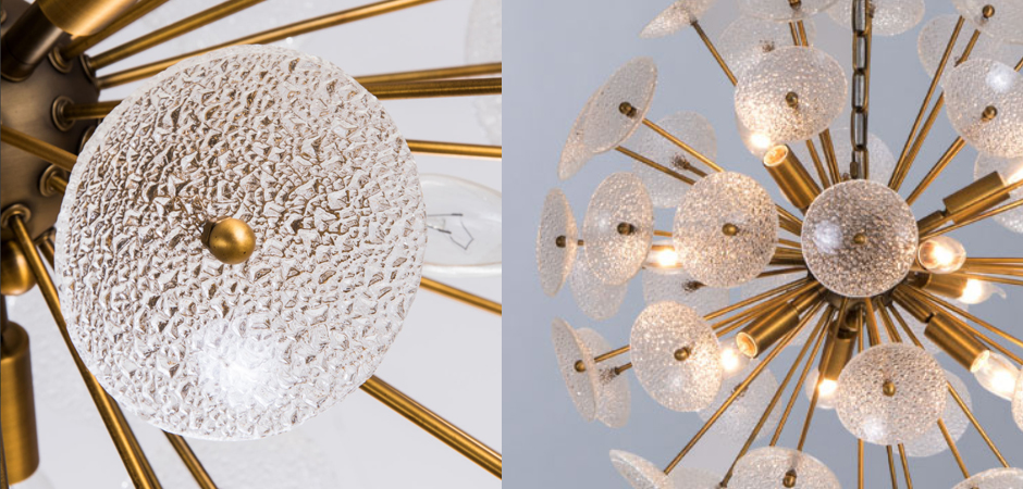 Люстра Sputnik Textured Glass White Chandelier Люстра Sputnik Textured Glass White Chandelier - Loft-Concept в Перми