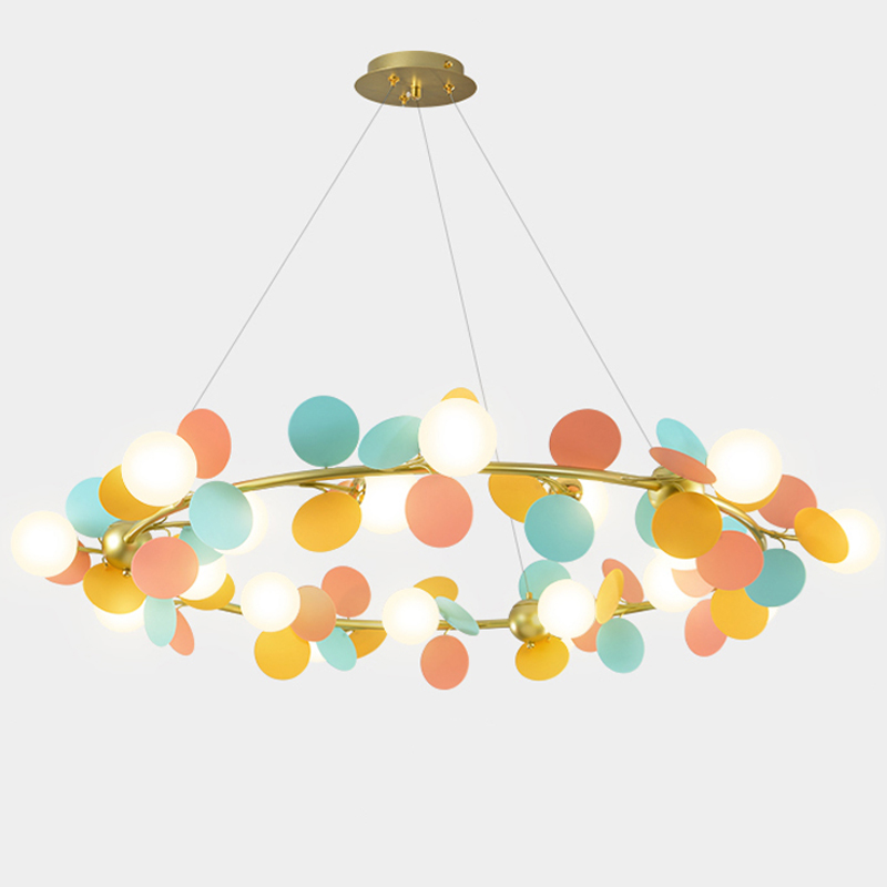 Люстра MATISSE Chandelier circle multicolor Золотой Белый Мульти в Перми | Loft Concept 