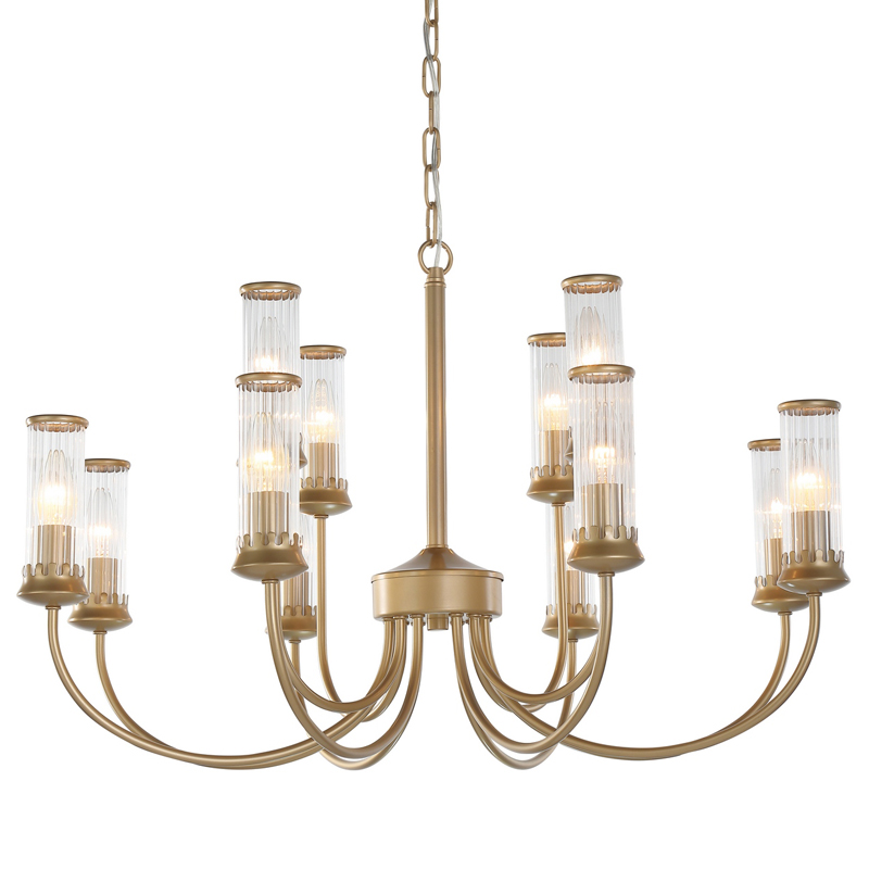 Люстра Morgane Chandelier gold 78 Золотой Прозрачный в Перми | Loft Concept 