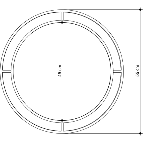 Настенное зеркало круглой формы в черной металлической раме BUBBLE MIRROR BLACK в Перми