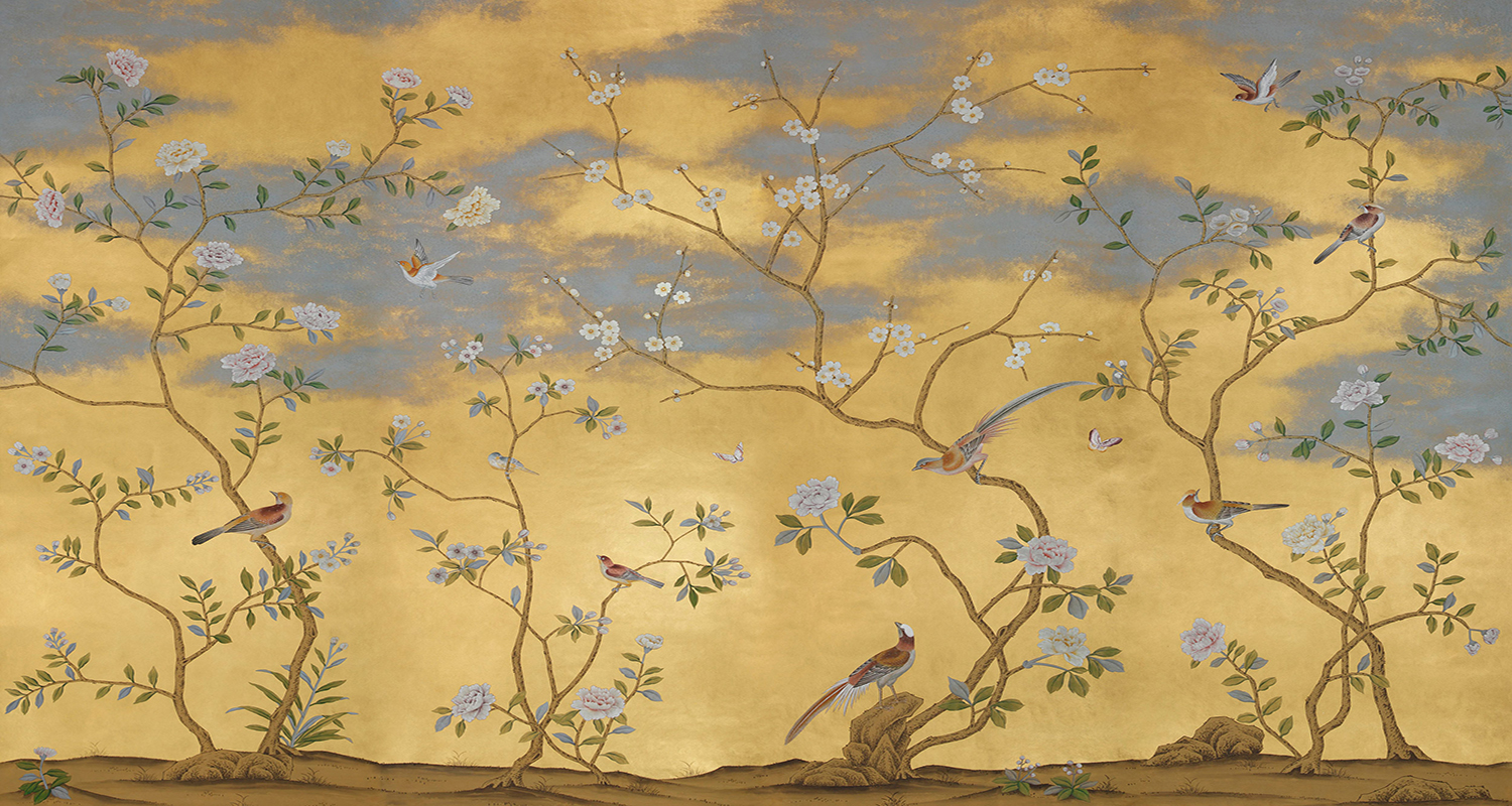 Обои ручная роспись Badminton Deep Rich Gold - фото