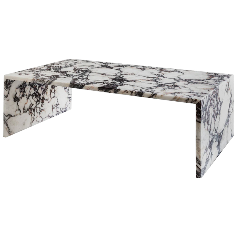 Кофейный стол Patricio Marble Coffee Table Белый Коричневый Молочный в Перми | Loft Concept 