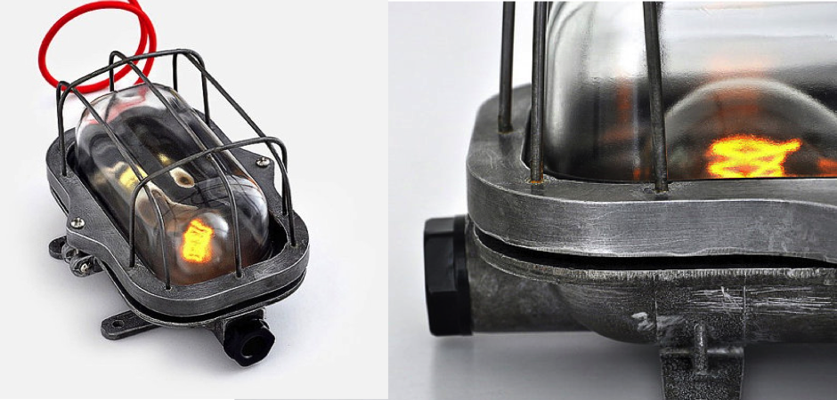 Настенная лампа Steampunk Cage Glass Edison Wall Lamp Настенная лампа Steampunk Cage Glass Edison Wall Lamp - Loft-Concept в Перми