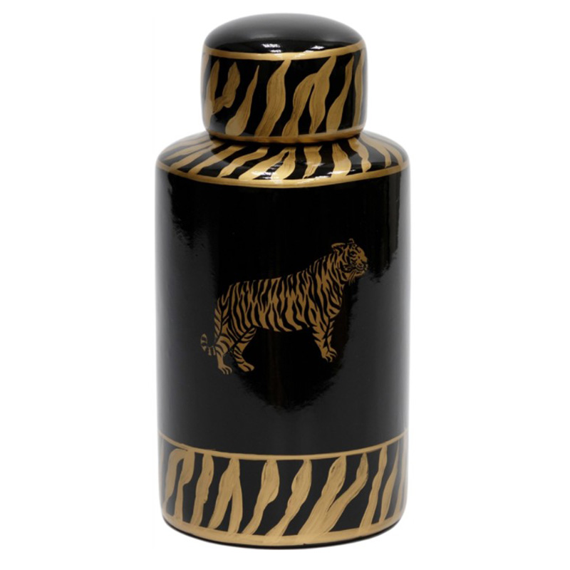 Ваза Tiger Vase black and gold Черный Золотой в Перми | Loft Concept 