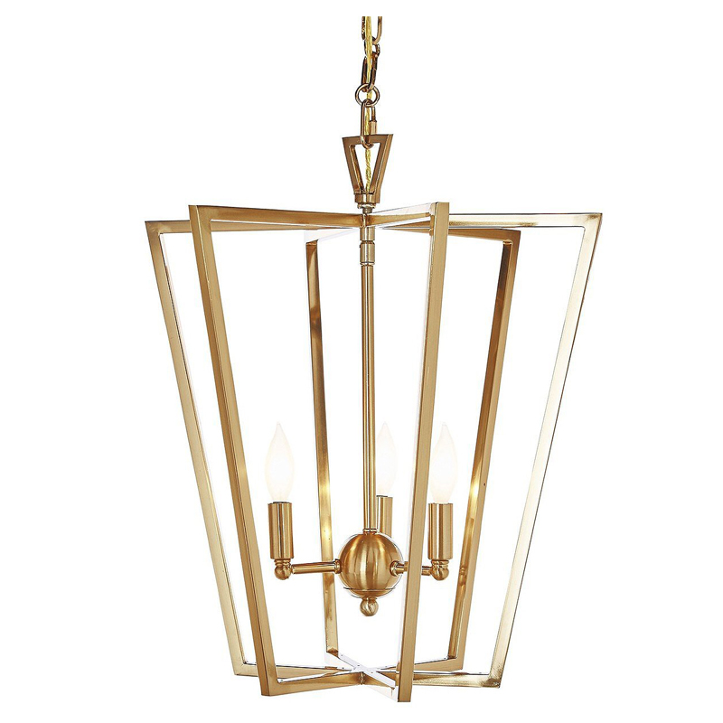 Люстра Fabiole Gold Cage Chandelier Золотой в Перми | Loft Concept 