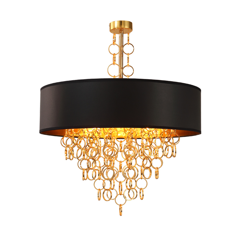 Люстра Ritz Rings Chandelier Золотой Черный в Перми | Loft Concept 