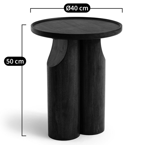 Круглый приставной стол из массива ореха Balu Wooden Side Table в Перми