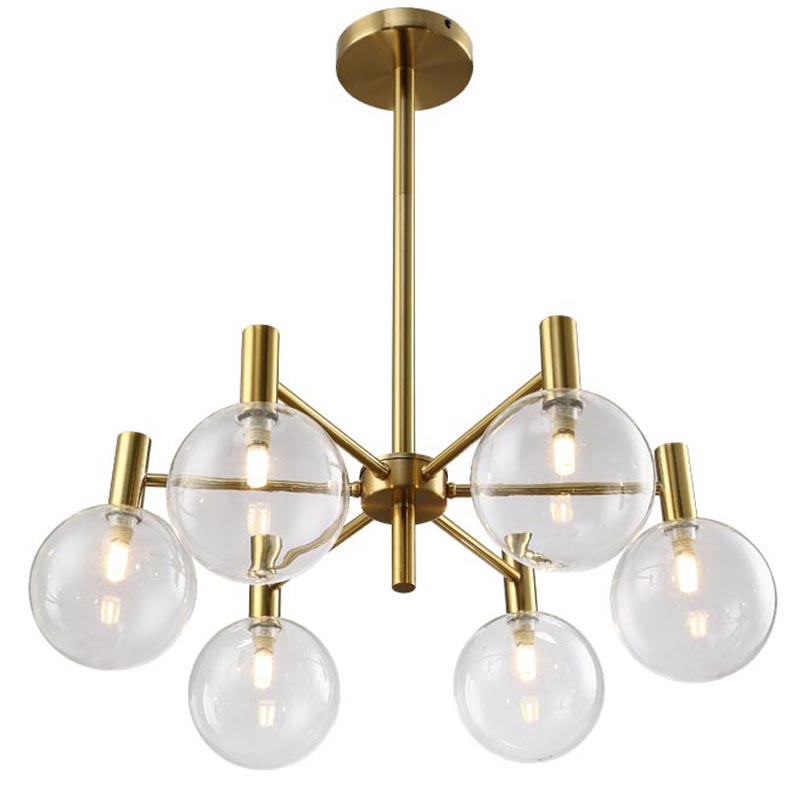 Люстра Holevier Chandelier 6 lamp Золотой в Перми | Loft Concept 