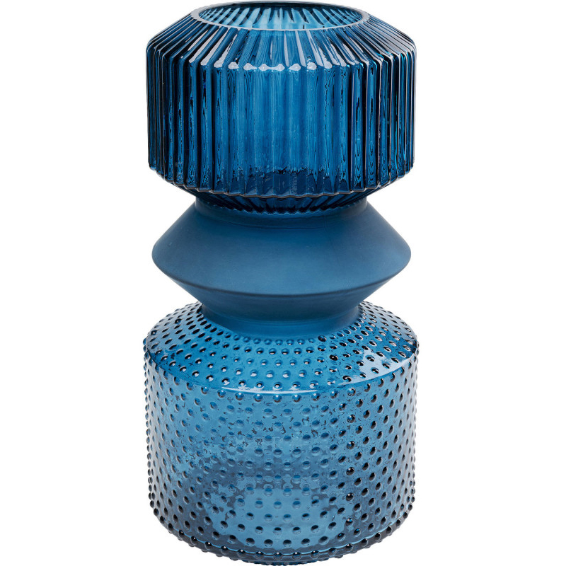 Ваза Geometric Blue Glass Vase 36 Синий в Перми | Loft Concept 