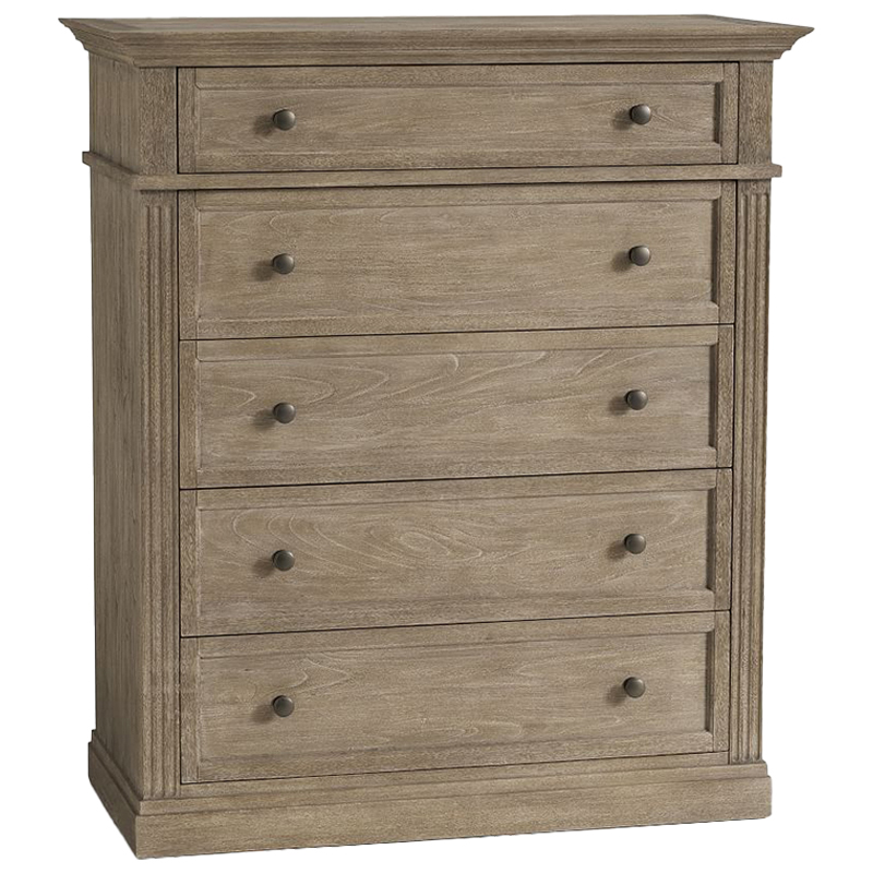 Комод 5 ящиков Benjamin Chest of 5 Drawers Бежево-серый в Перми | Loft Concept 